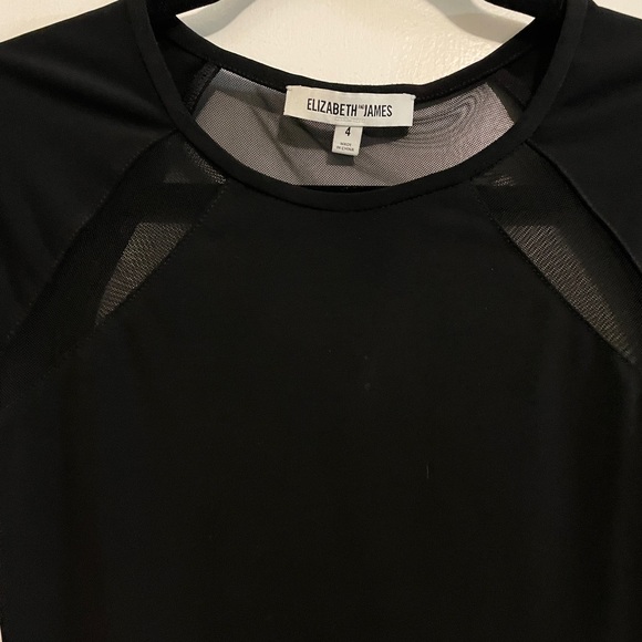 Elizabeth and James Black Long Sleeve Cocktail Dress - Picture 3 of 5